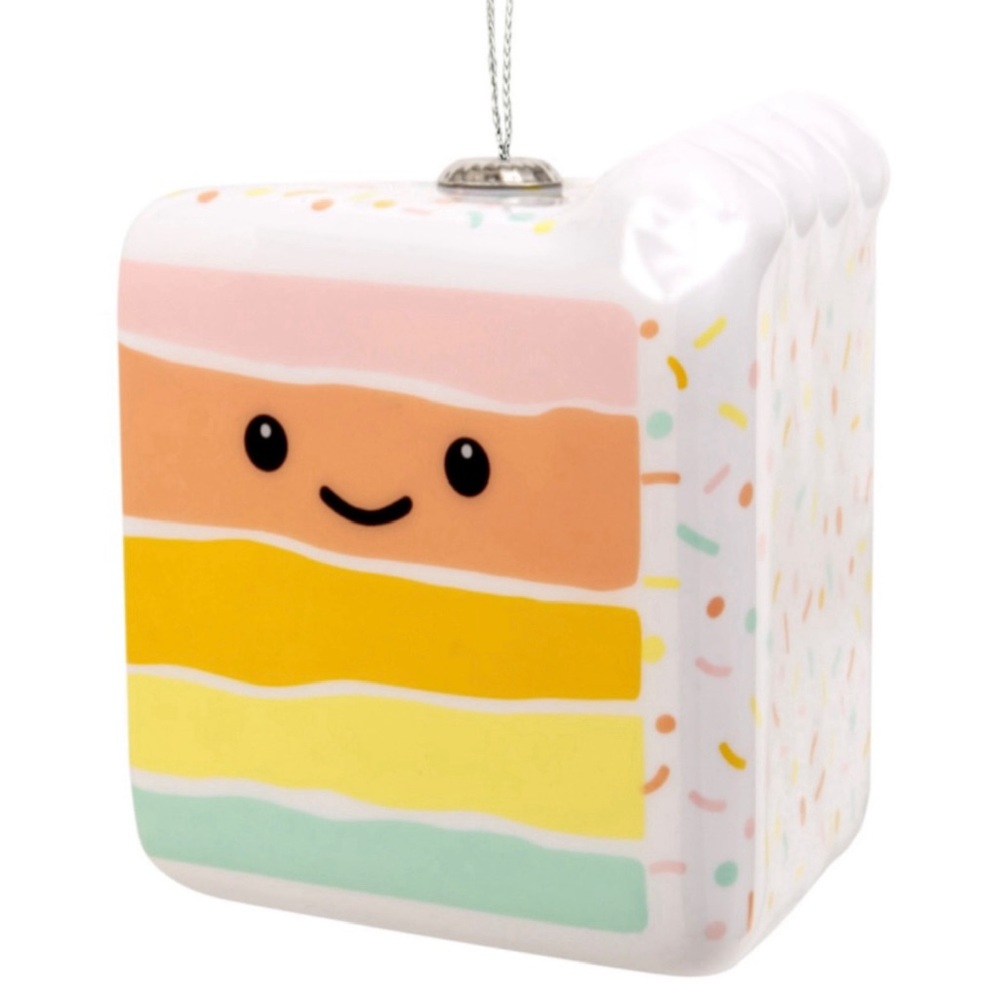 Hallmark Rainbow Slice of Cake Shatterproof Christmas Ornament (NWT) - Picture 4 of 14